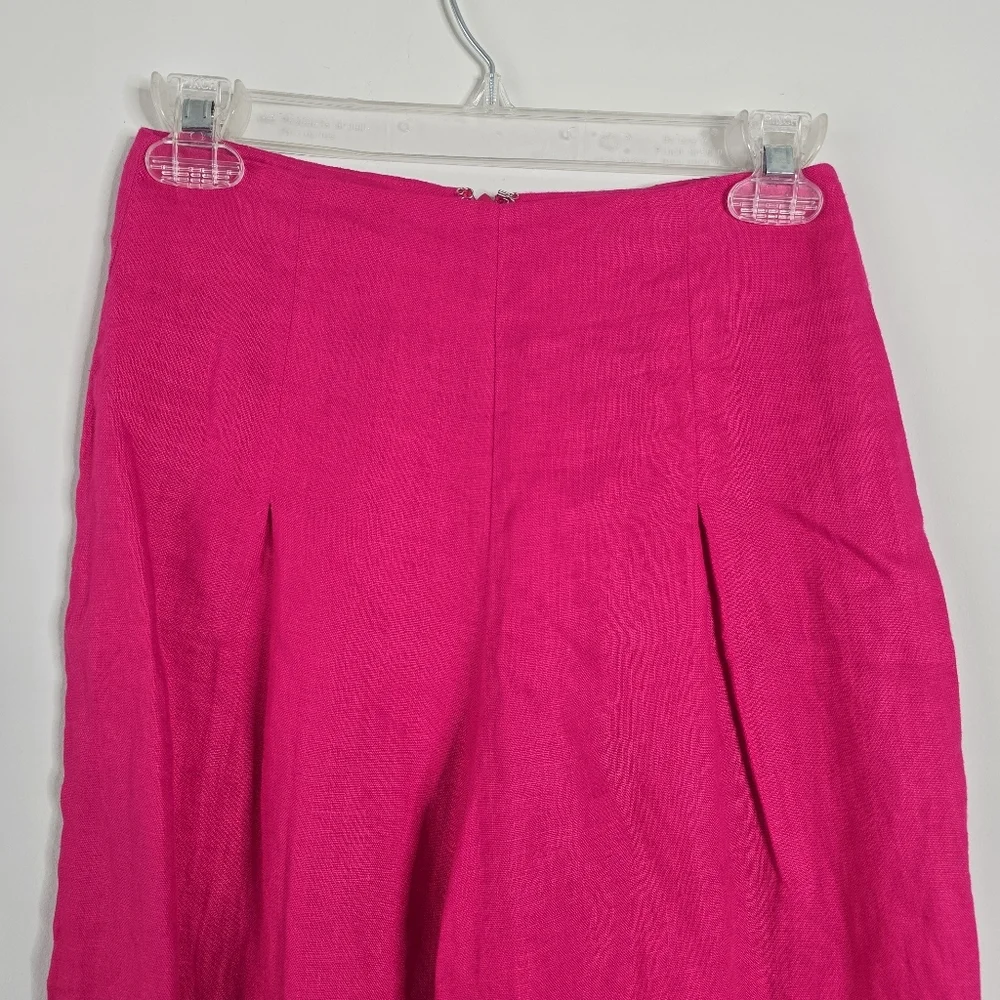 Reformation Cleo Linen Hot Pink Two Piece Set 2 Petite Barbiecore Feminine